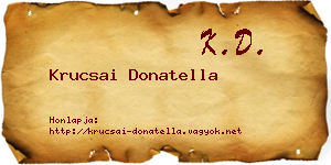 Krucsai Donatella névjegykártya